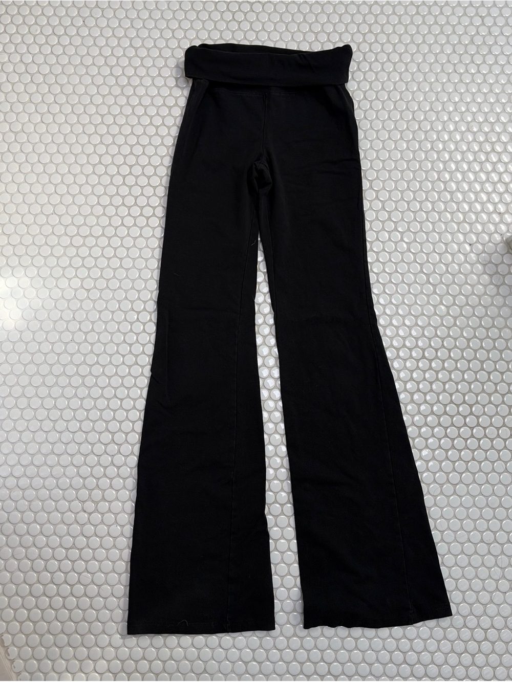 Cotton On Black Fold-Over Waist Yoga Pants